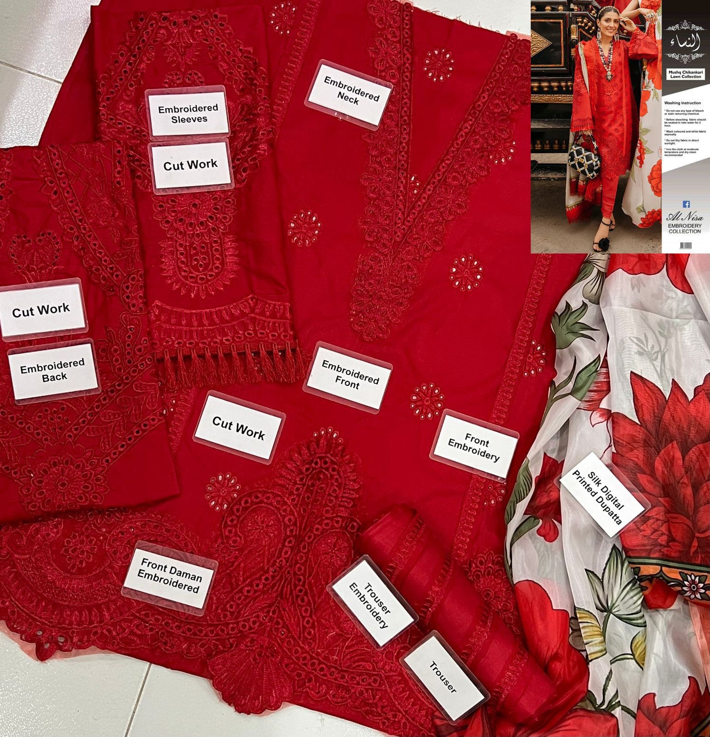 MUSHQ Embroidered Lawn & Silk